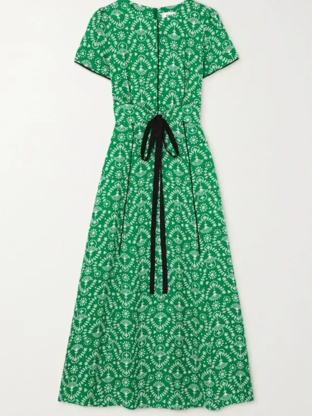 NWT CEFINN Rosie Belted Floral-Print Jacquard Midi Dress, size 2